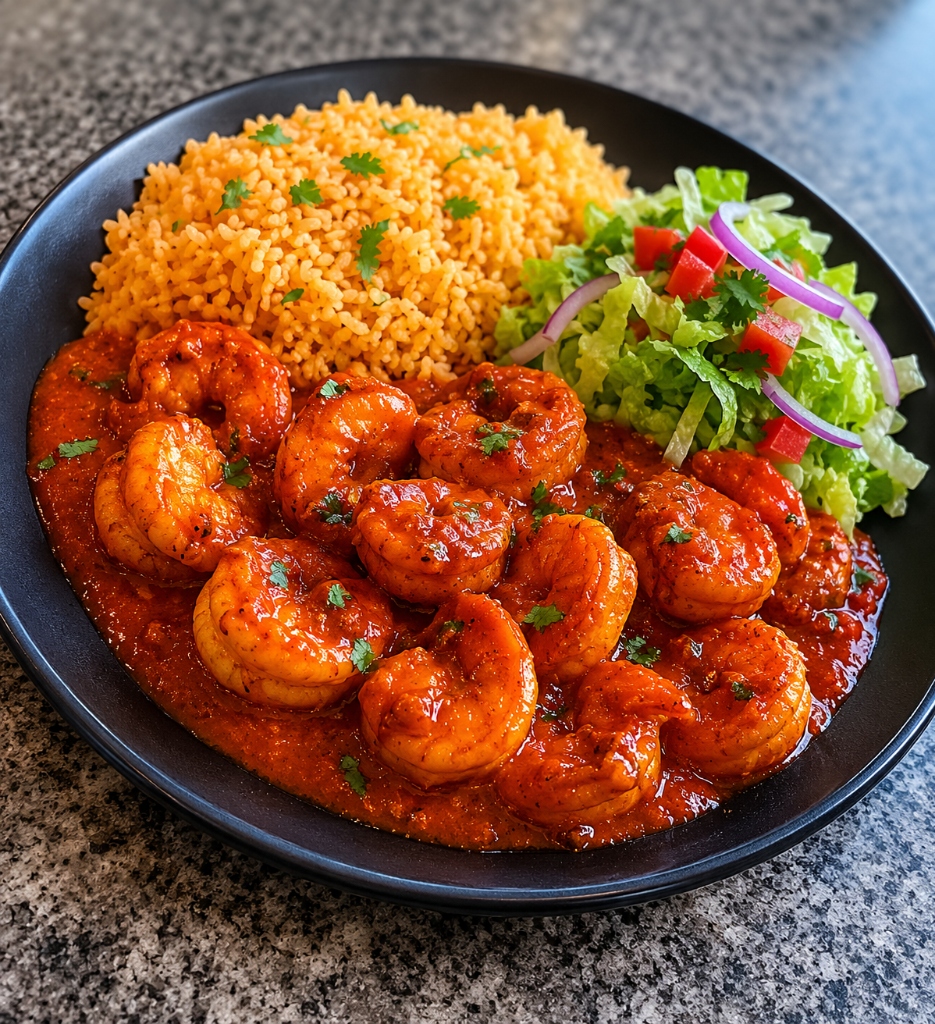 Authentic Deviled Shrimp Camarones a la Diabla cooked in spicy red sauce